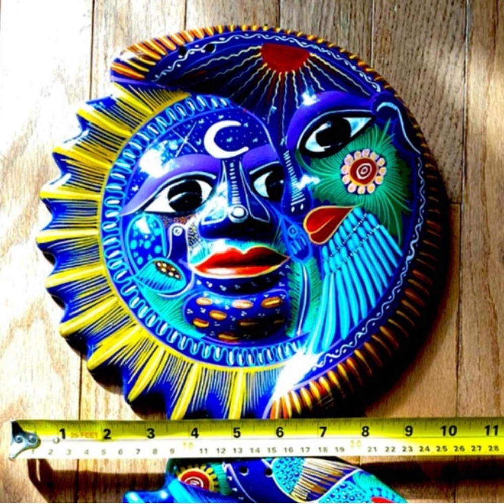 Riviera Blue and Yellow Celestial Ceramic Art